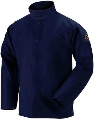  Navy FR Cotton Welding Protection Jacket Flame-Resistant Safety