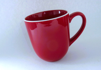 FLIRT BY RITZENHOFF-BREKER  GROSSE KAFFEETASSE-JUMBO-TASSE-LINUS - 10,5 cm-Rot