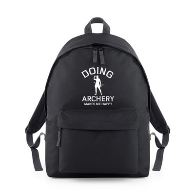 Doing Archery Makes Me Happy Backpack Rucksack Studientasche