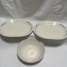 TWO CORNING CORELLE FIRST OF SPRING 12 1/4" SERVING PLATTER and serving bowl