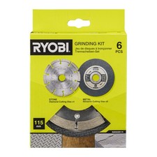 Ryobi RAK6AGD115 115mm Angle Grinder Accessory Set 6 Piece