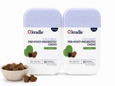 2X Kradle Probiotic Chews For Dogs 3 in-1 Prebiotic Postbiotic Digestive Support