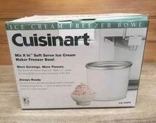 Cuisinart ICE-45RFB 1-1/2 Qt. Soft Serve Ice Cream Maker Freezer Bowl Open Box 