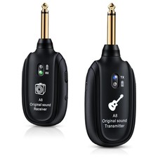 A8 Wireless Guitar System UHF 2 Modes, Rechargeable Li-Battery, 100ft Range, ...
