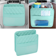 Mandark Car Seat Back Organizer, PU Leather Vehicle Backseat Hanging Storage Poc
