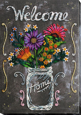 Bead Embroidery Kit "Welcome" Stitching Handmade Beadwork