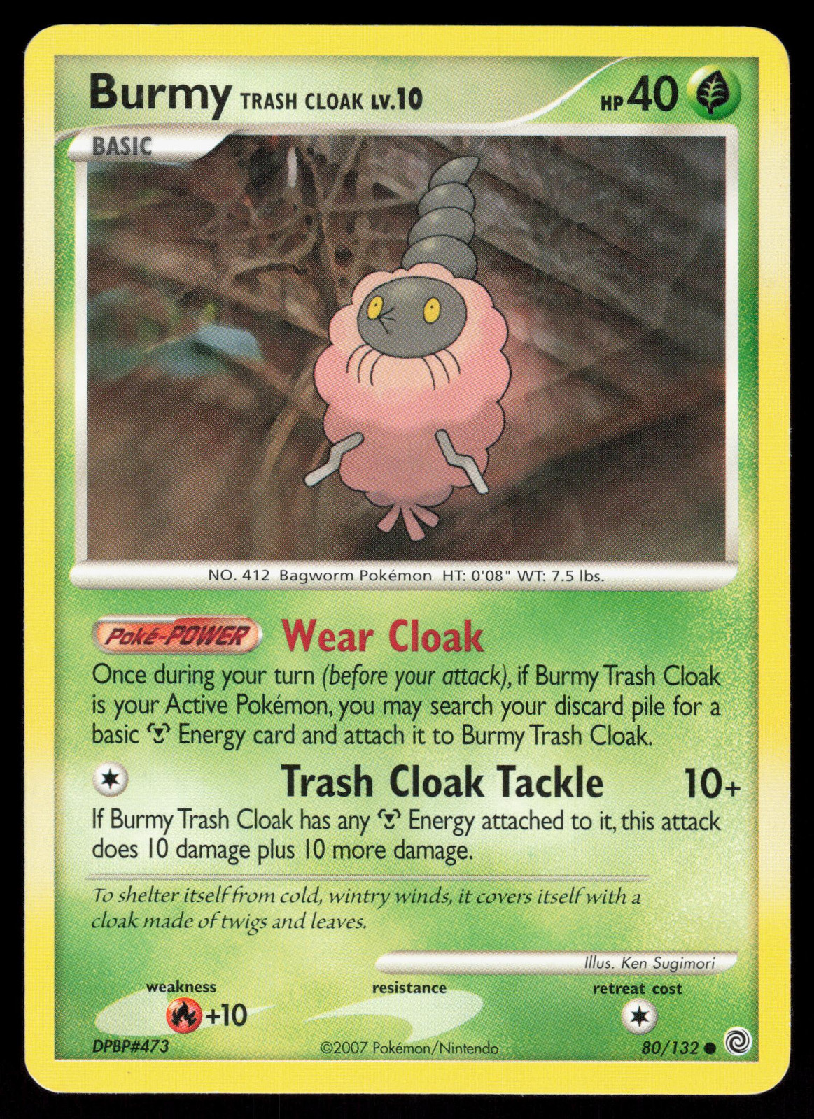 Burmy 80/132 Common Pokemon Secret Wonders MP