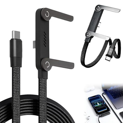#ad 2 in 1 Invisible Holder Charger Cable –240W Fast Cord For Samsung iPhone Android $32.99