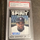 Best Cards 1988 San Bernardino Spirit Ken Griffey Jr #1 Platinum Rookie PSA 8
