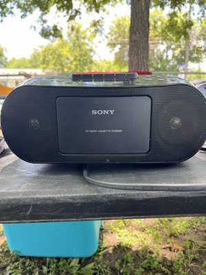 Sony CFD-S50 Black CD AM/FM Radio Cassette-Corder Boombox Aux Headphone