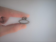 Tiny small dark silver tone oval metal hair claw clip