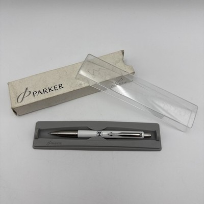 Vintage Parker Vector White Mechanical Pencil With Box RINA 1861 Logo Italy RARE
