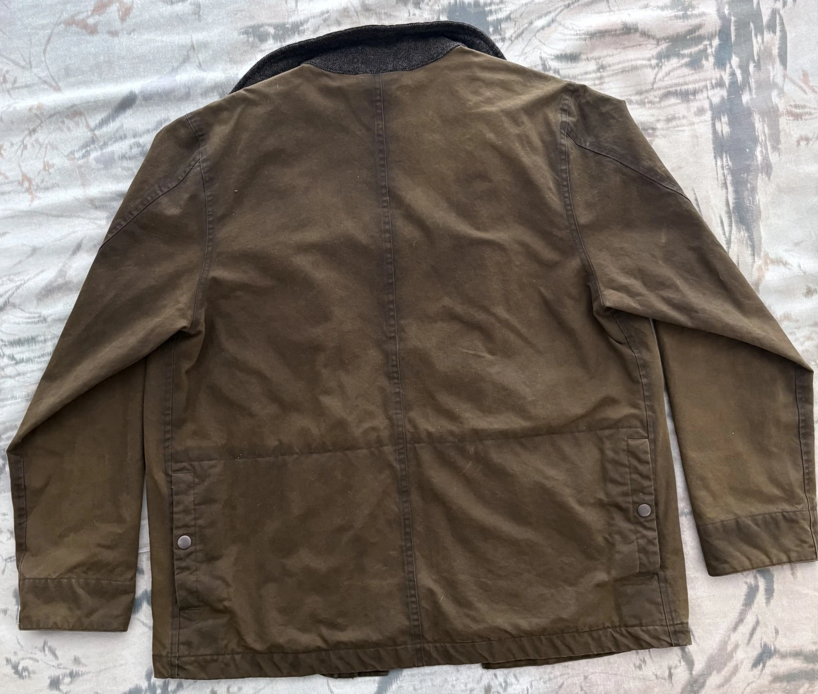 Huckberry Flint and Tinder Hudson Jacket Waxed Waterproof Flannel Lining, Large - product detail image 2