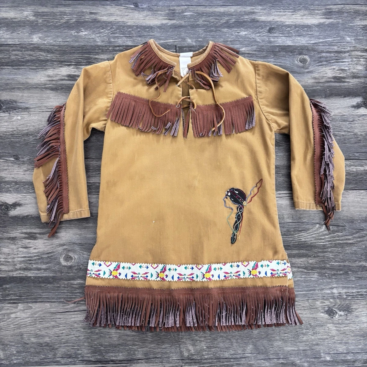brown native american dress Native American Women's Brown Dress