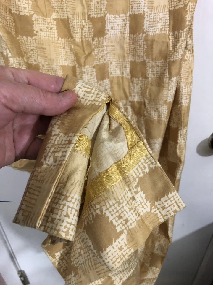 Vestido clásico estilo imperio vintage años 50 lazo abertura frontal hecho a mano talla pequeña Foto 4 de 4