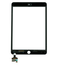 Digitizer With IC Chip Compatible iPad Mini 3 No Home Button Installed - Black