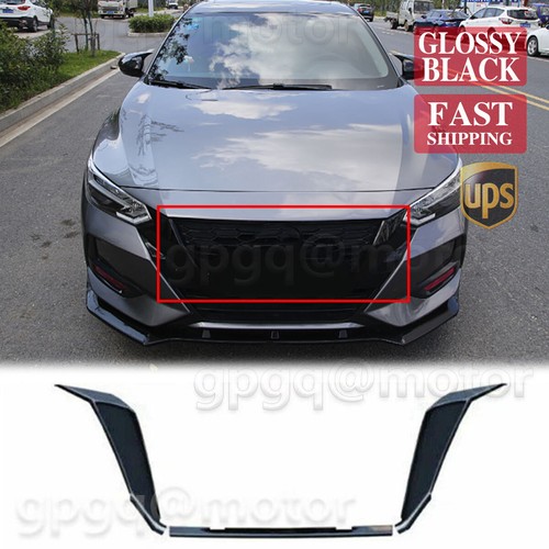 Front Bumper Lower Grille Assembly For 2020-2022 Nissan Sentra S, SV, SR – Black, Direct Replacement Part 2 thumbnail image