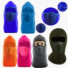Men Women Thick & Thin Balaclava Ski Face Mask Windproof Fleece Hat Cap Camping