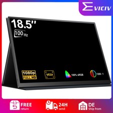 EVICIV 100Hz Tragbarer Monitor 18,5 Zoll 1080P USB C Bildschirm Für Spiele PC PS
