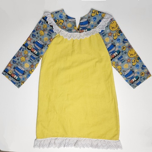 Vintage Mr Men Dress Handmade Girls Size 8-10 Years 1980s *Pilling Stain READ - Picture 8 of 16