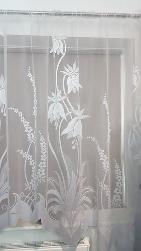 Jardiniere Jacquard Kitchen Net Curtain White Ready to Hang Ready Made - Picture 53 of 86