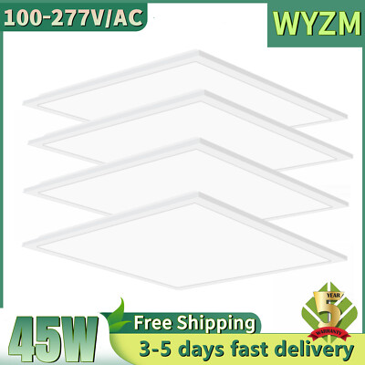 2x2FT LED Flat Panel Light,4PCS 45W 5800LM Recessed Back-Lit LED Troffer Fixture