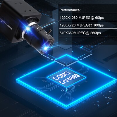 Webcam ELP 260fps Full HD Telecamera Grandangolare OmniVision OV4689 Color Cmos Module Camera With Usb 260fps - Foto 10