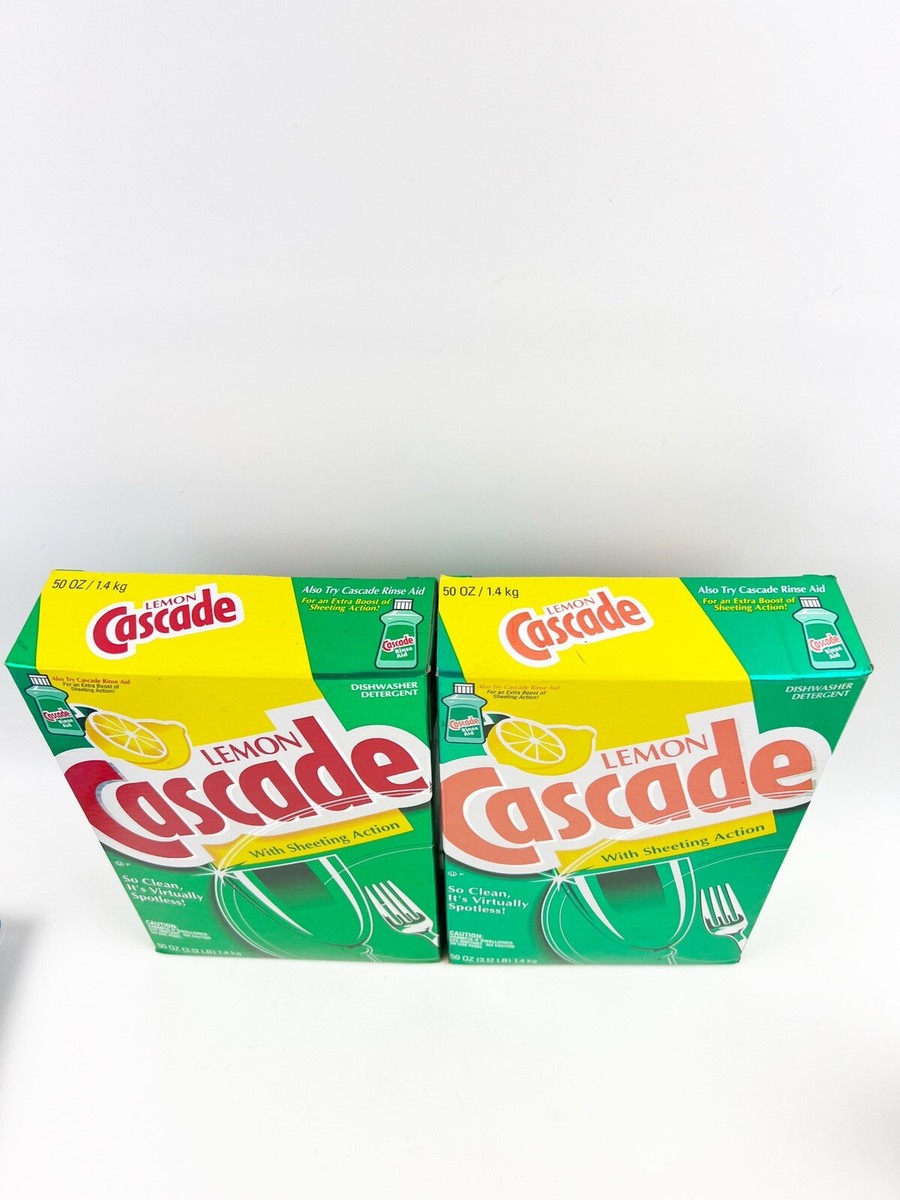 TWO Vintage Lemon Cascade Sheeting Action Automatic Dishwashing