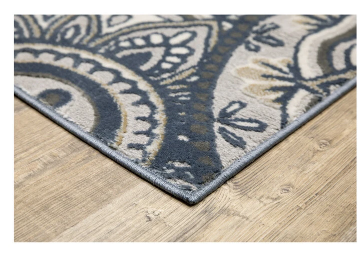 Mainstays 5' x7' Blue Medallions Area Rug - Image 3 of 4