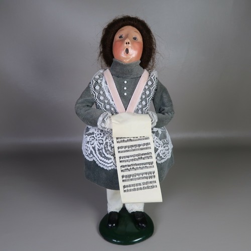 Byers Choice Christmas Carolers Girl with Sheet Music and Lace Dress - No Label
