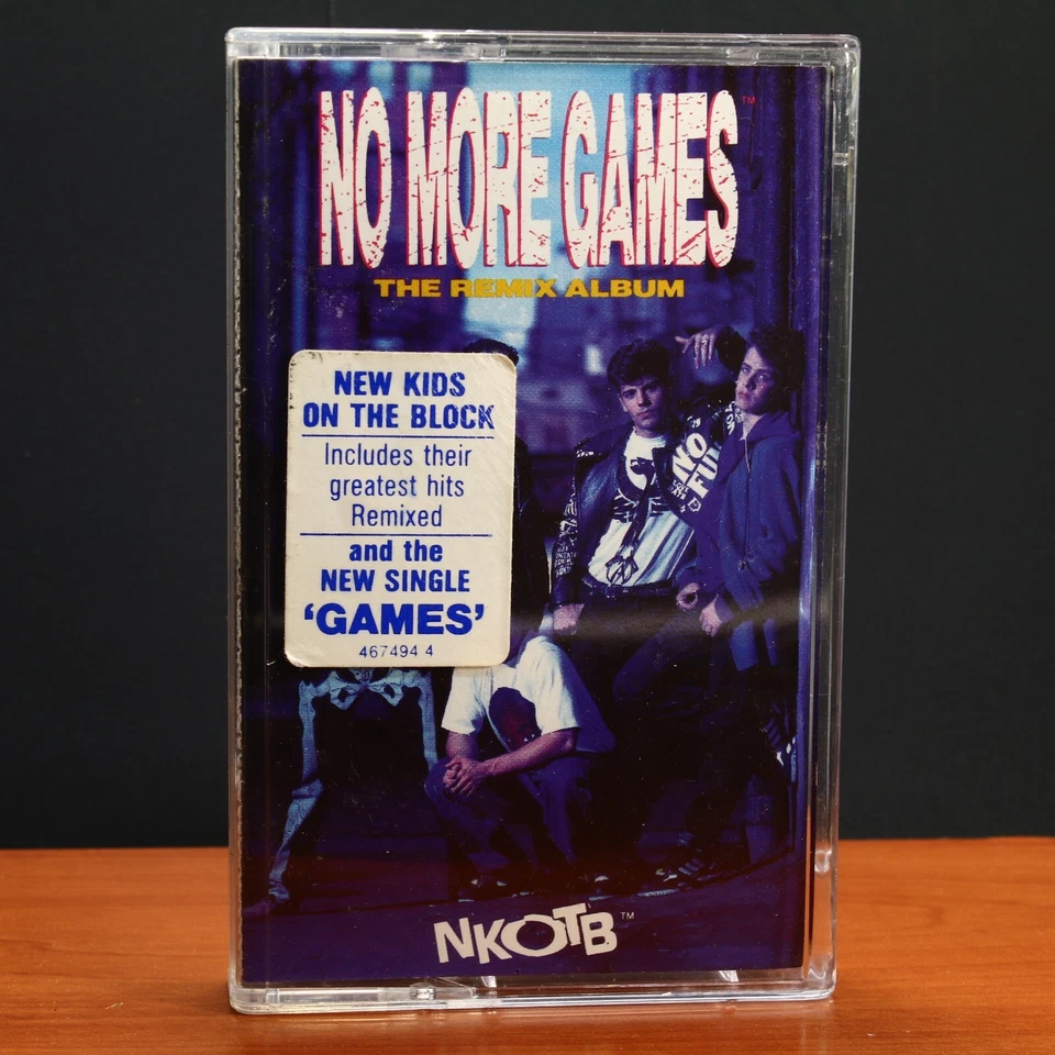 New Kids on the Block ~ No More Games Cassette w/ Front Sticker & Plastic Sleeve - Image 3 of 4