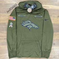 AUTHENTIC Nike Denver Broncos 2018 Salute To Service Hoodie Mens NFL Sideline