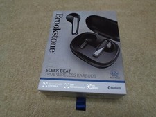 Brookstone Sleek Beat True Wireless Ear buds, Black, Brand New in Sealed Box  