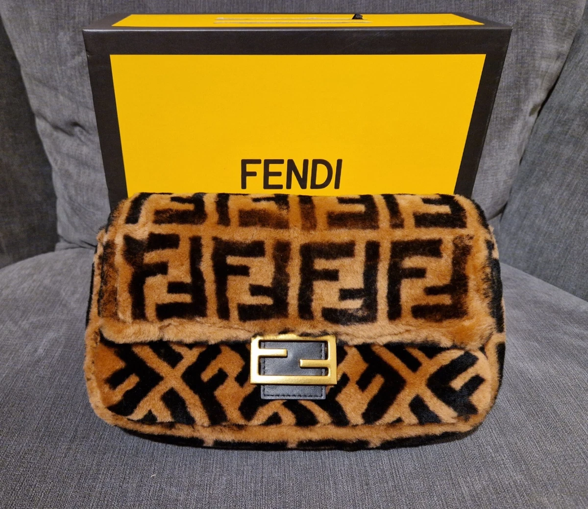Fendi Fur baguette bag eBay