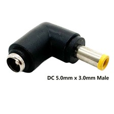 DC 5.5mm x 2.1mm Female To 5.0mm x 3.0mm Male Pin Angle Power Adapter Connector