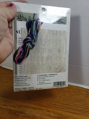 Design Works Crafts Counted Cross Stitch Greeting Card Kit #841 Asian Floral_BH - Picture 7 of 7