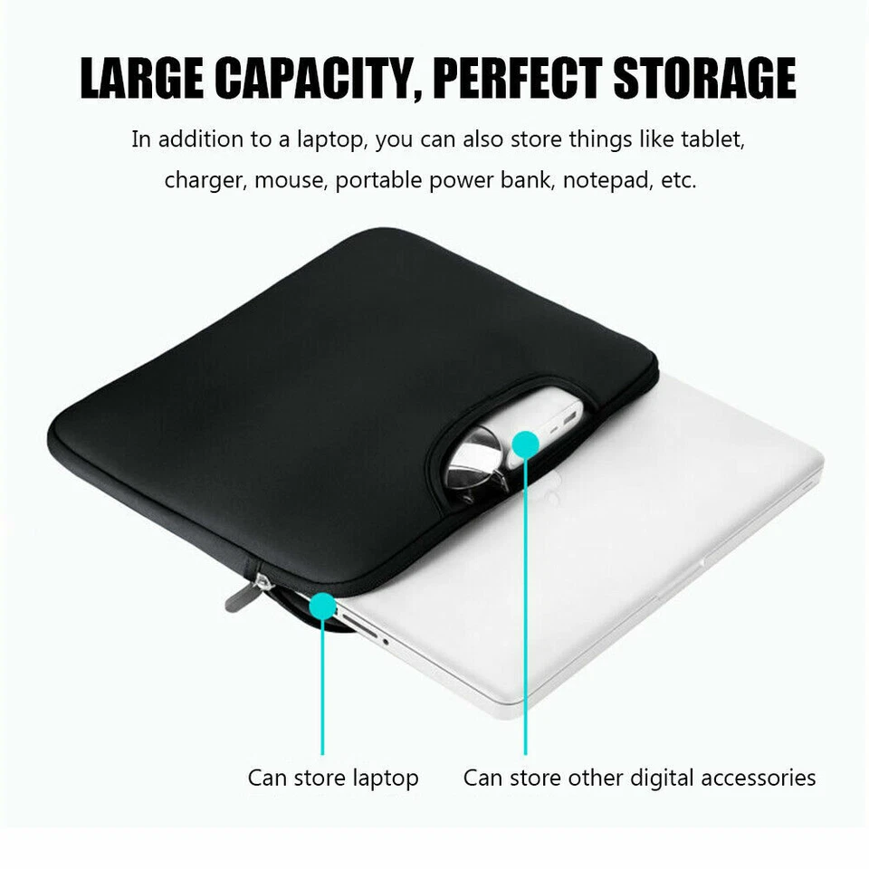 Funda para portátil de 14"/15,6" para Macbook Air Pro Universal Lenovo Dell EE. UU. Foto 4 de 4