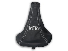 SCHALTMANSCHETTE FÜR ALFA ROMEO MiTo SCHALTSACK STICKEREI FADEN WEISS