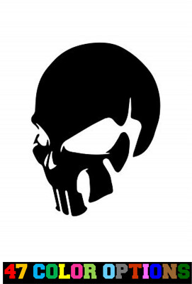 Vinyl Decal Truck Car Sticker Laptop - Horror Zombie Halloween Profile Skull