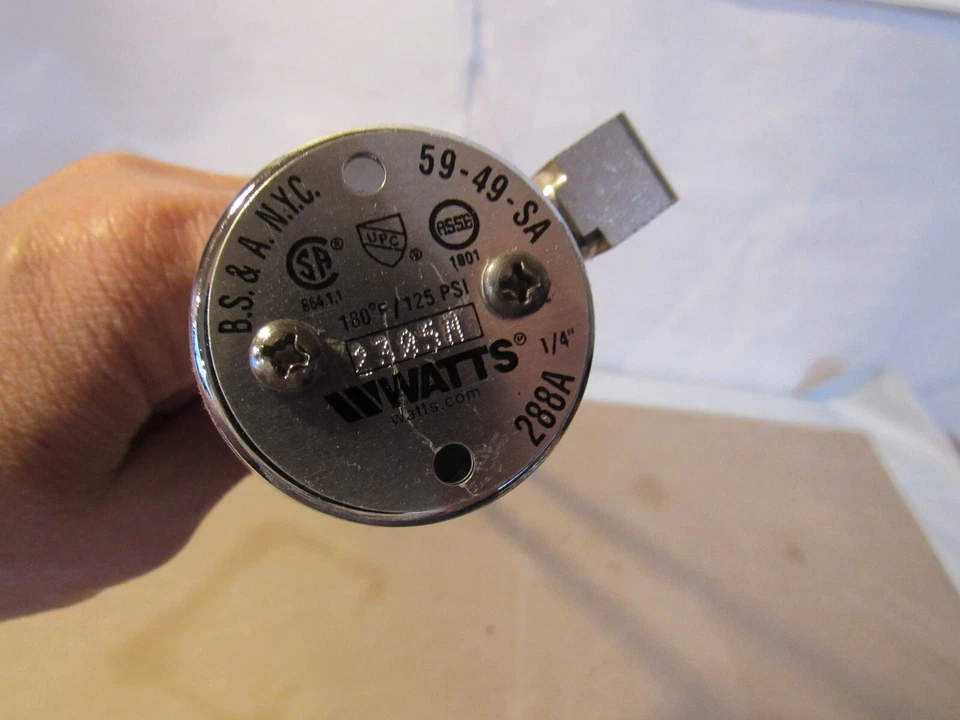 WATTS 288A Anti-Siphon Vacuum Breaker 3/4”, 59-49-SA Dema 442P Dema 41-9-5 X51K - Image 2 of 4