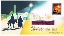 AO-4813-1, 2013, Holy Family, Digital Color Postmark, First Day Cover, Christmas
