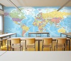 3D Colorful World Map R501 Wallpaper Wall Mural Self-adhesive Removable Luna