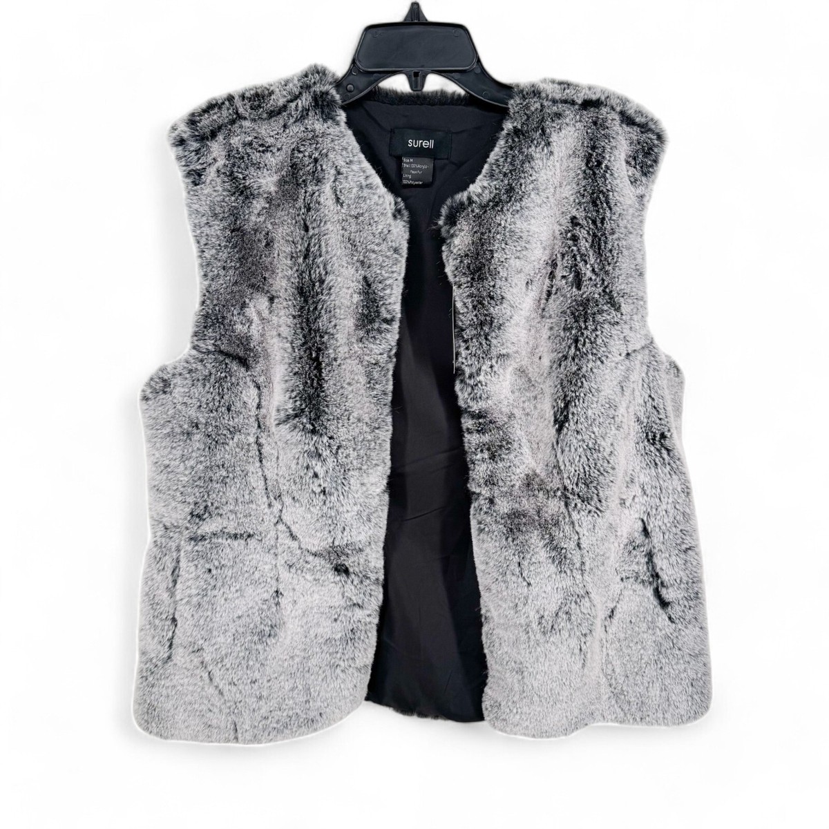 Surell Faux Fur Vest Surell Women's Faux Fur Sleeveless Open