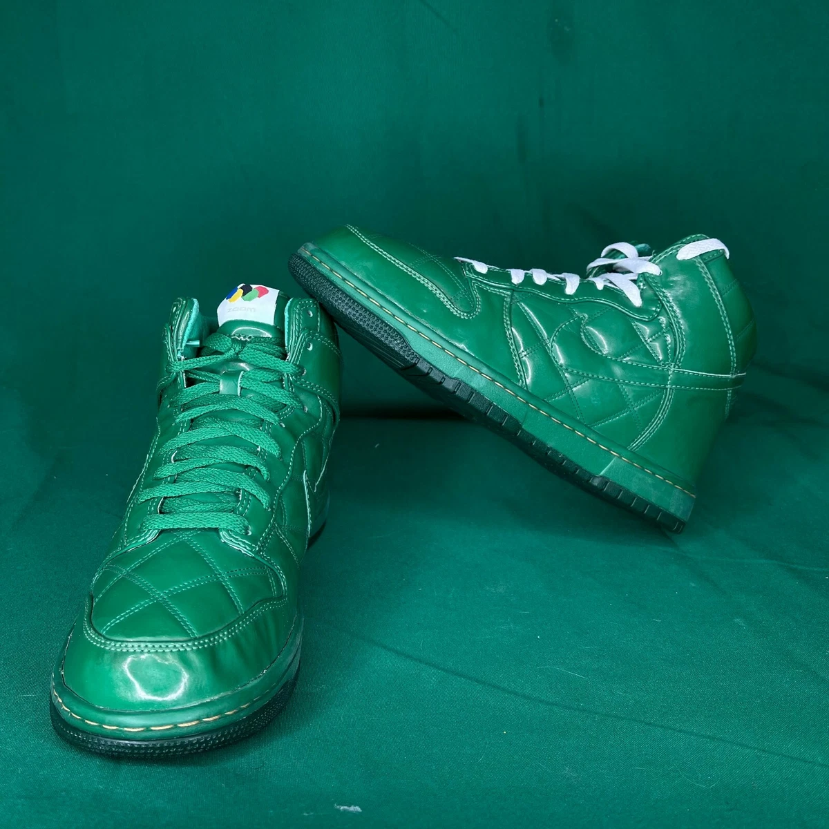 Nike Dunk High Beijing Olympic (321762-331) Green Enamel Size 8 US Sneaker