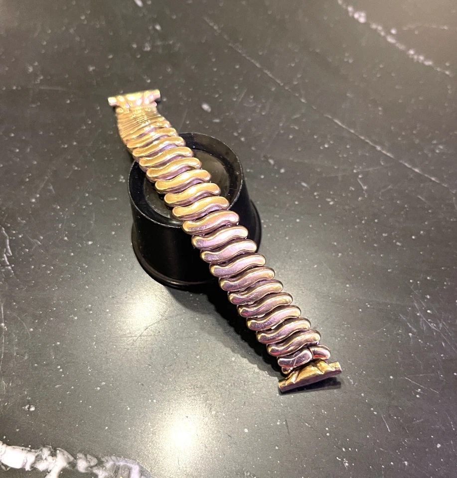 Vintage Sterling Vermeil  jB Champion 1940s Watch Band - 15.5mm Lugs - Image 4 of 4