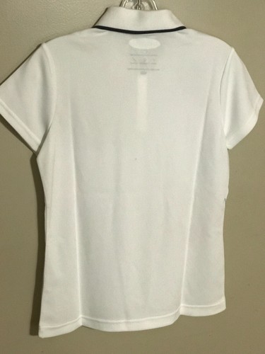 Tehama Ladies Hang 'Em Dry 3 Button Golf Shirt Size Large White NEW - Picture 5 of 6