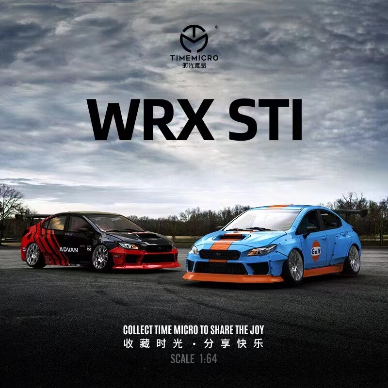 Time Micro 1:64 Model Car Subaru WRX STI Alloy Sport Vehicle