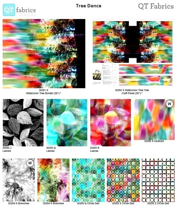 Quilting Treasures Tree Dance 36.5" Tree And Aurora Borealis Tote Bag Panel Mult - Image 3 of 4