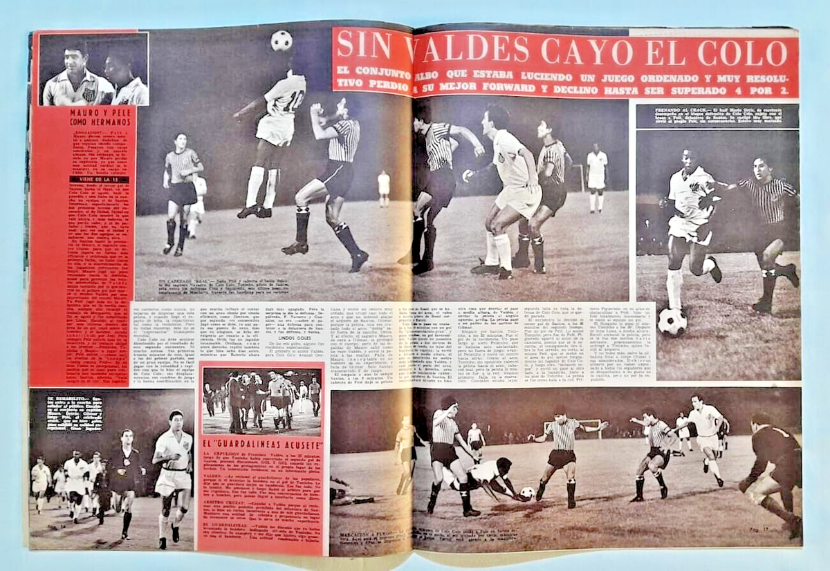 Photo De Presse Vintage Originale - Santos Vs Corinthians Avec Pelé, 1964, Tirage Argentique 25x20cm