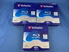 30 Total Verbatim Blu-ray Disc BD-R 25GB 16X ~ Recordable ~ Free Shipping ~